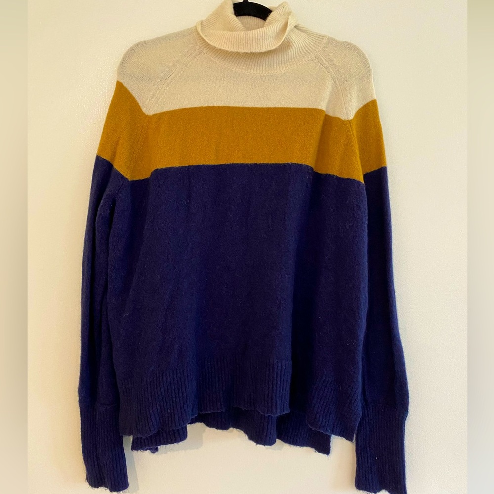 J. Crew Color Block Turtleneck - image 1